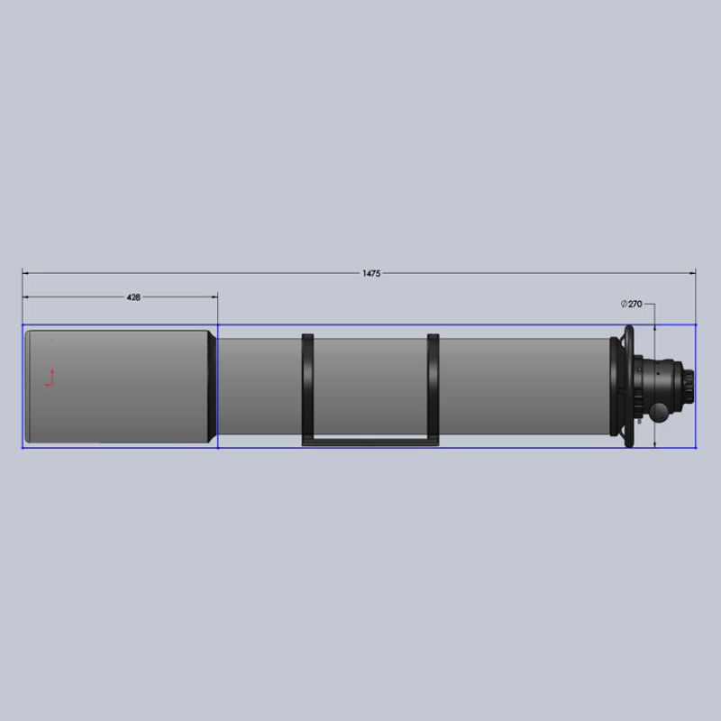 Dimensions of APO200FL F/8