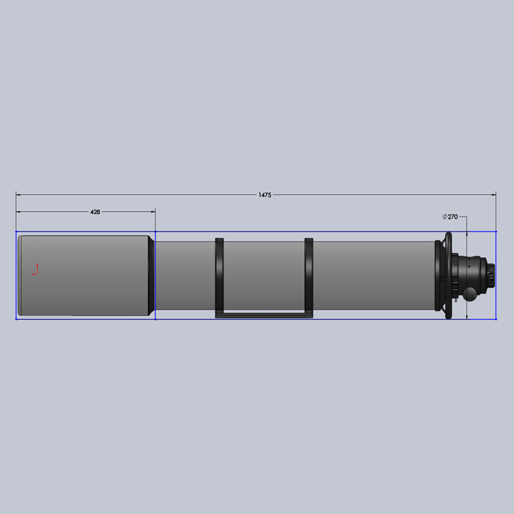 Dimensions of APO200FL F/8